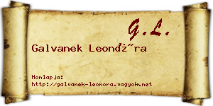 Galvanek Leonóra névjegykártya